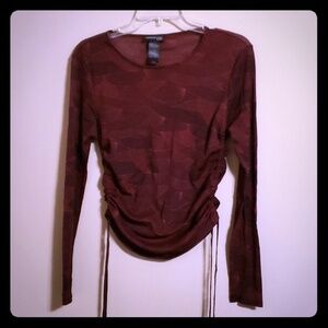Kenneth cole sheer side cinch top